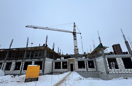 Продолжается строительство школы в жилом комплексе «Лугометрия»